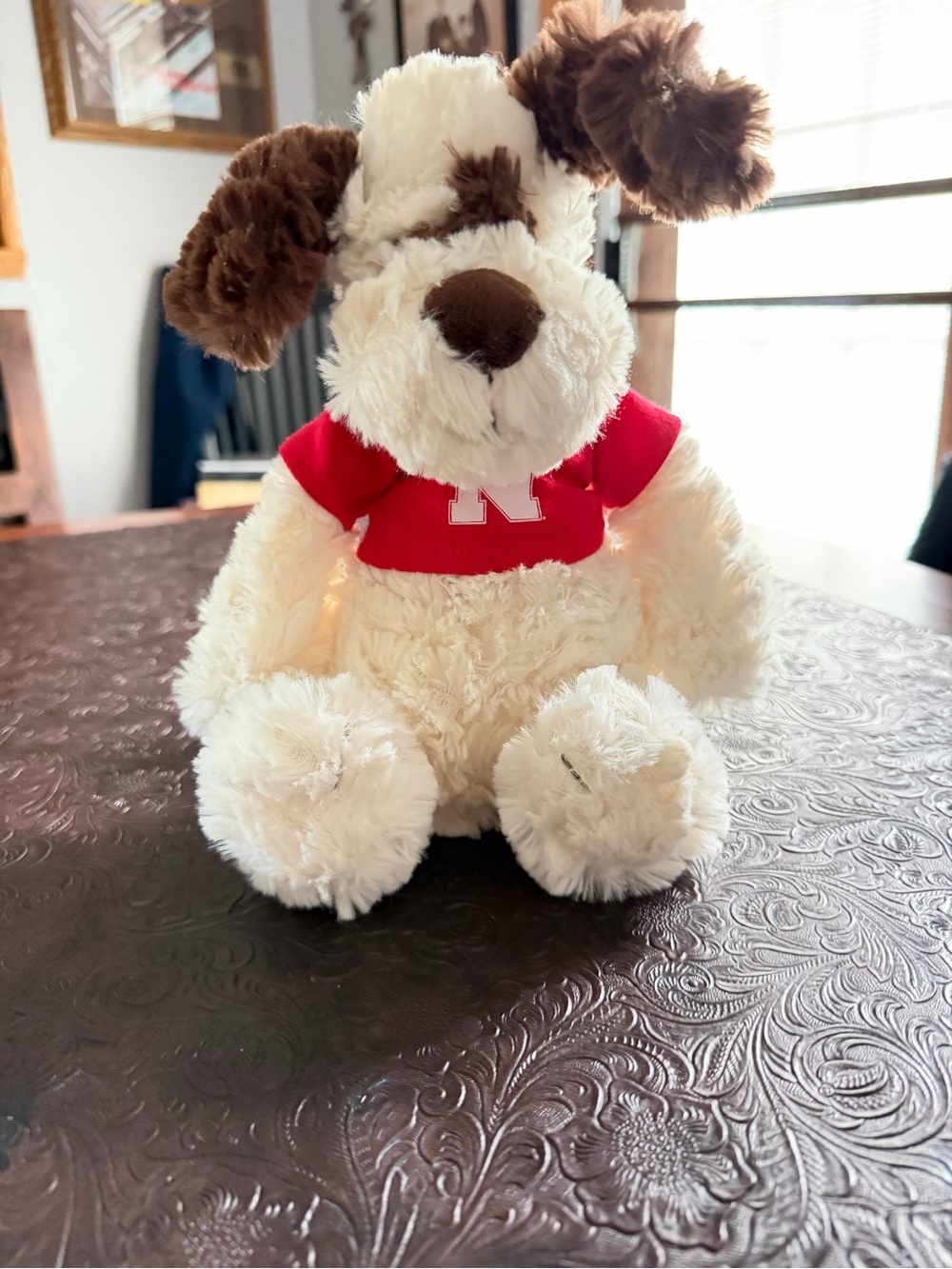 Plush Dog Toy with Red Shirt -